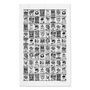 Crisp Packets Illustrated Black And White Tea Towel, thumbnail 11 of 11