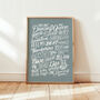 Dancing Queen Lyrics Print, Abba Poster, 16 Colour Options, thumbnail 4 of 10