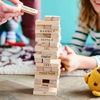 Personalised Family Stacking Tower Game, 2 of 2