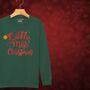 'Little Miss Christmas' Glittery Girls Christmas Jumper Sweatshirt, thumbnail 6 of 12