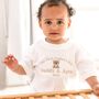 'Our First Father's Day' Personalised Embroidered Bear T Shirt, thumbnail 1 of 5