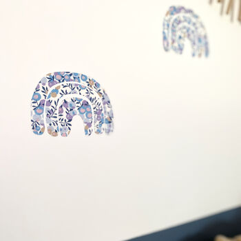 Liberty Fabric Rainbow Wall Stickers, 6 of 8