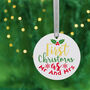 First Christmas As Mr And Mrs Tree Ornament, thumbnail 7 of 7