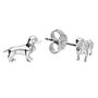 18ct Gold Plated Or Silver Baby Dachshund Stud Earrings, thumbnail 4 of 10