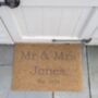 Personalised New Couple Doormat, thumbnail 1 of 2