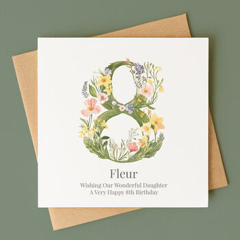 Personalised Botanical Birthday Card – Any Age, 4 of 9