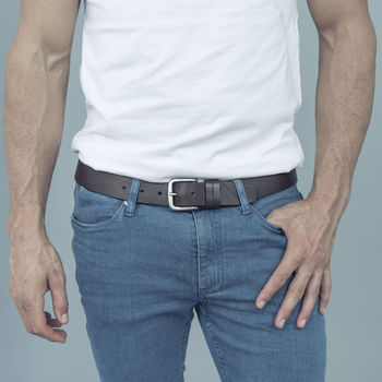 Men's Handmade Personalised Leather Belt, 2 of 7