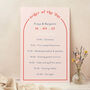 Retro Revival Wedding Order Of The Day Sign, thumbnail 1 of 3