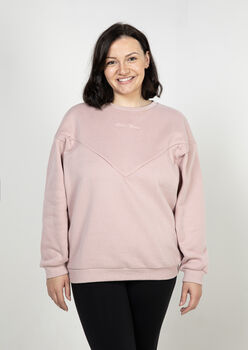Women's Breastfeeding Pink Embroidered Sweatshirt, 2 of 4