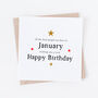 Happy January Birthday Card, thumbnail 1 of 2