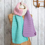 Pastel Dreams Scarf Beginners Crochet Kit, thumbnail 1 of 6