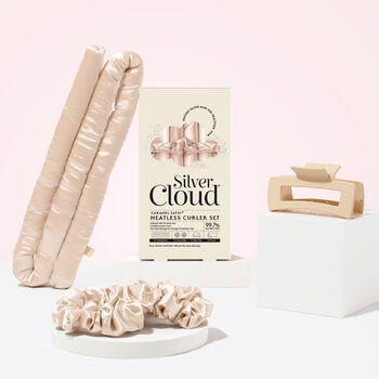 Silver Cloud Caramel Satin Heatless Curler Set, 3 of 4
