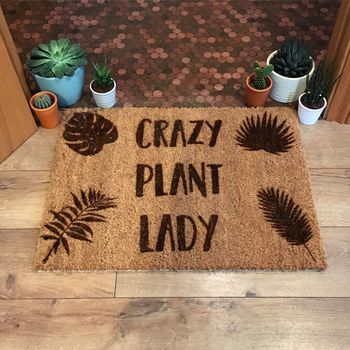 Crazy Plant Lady Doormat, 2 of 2