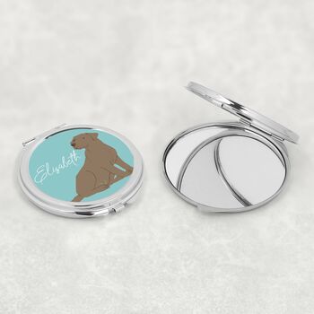 Personalised Labrador Compact Mirror Three Dog Colours, 2 of 3