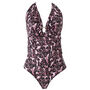 Midnight Blossom Halter Neck One Piece Swimsuit, thumbnail 3 of 3