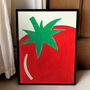 Large Tomato Hand Drawn Fruit Illustration And Playful Kitchen Wall Art, thumbnail 1 of 5