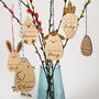 Personalised Wooden Easter Bunny Decoration, thumbnail 2 of 2