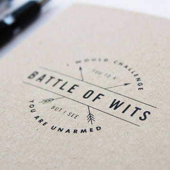 'Battle Of Wits' Notebook, 3 of 4