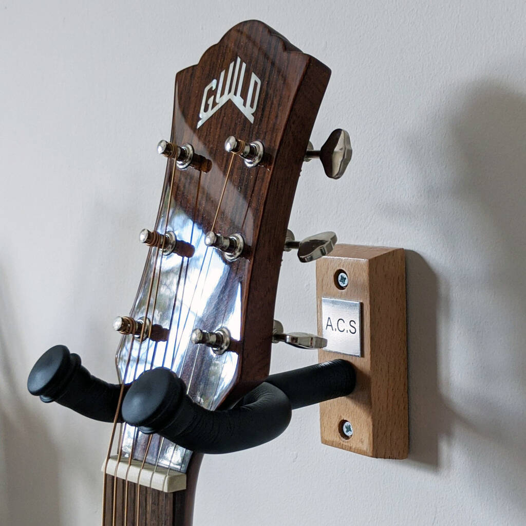 Personalised Guitar Hanger With Your Initials By Mix Pixie