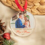 Personalised First Christmas Married Bauble Wedding Photo Keepsake, thumbnail 4 of 6