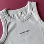 Personalised Mini Slogan Cropped Ribbed Vest, thumbnail 5 of 6
