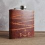 Personalised Sailor Leather Hip Flask, thumbnail 2 of 4