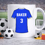 Personalised Football Player Shirt Mug – 11oz Glossy White, thumbnail 2 of 7
