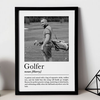 Personalised Golfer Print, Funny Golf Gift, 2 of 6