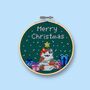 Christmas Kitty Cat Cross Stitch Kit, thumbnail 1 of 6