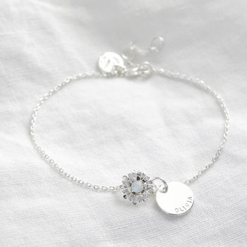 Personalised Crystal Daisy Charm Bracelet, 5 of 7