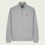 Ski Suisse Grey Half Zip Ski Snowboard Sweatshirt, thumbnail 3 of 5