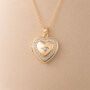 Personalised 9ct Mixed Gold Diamond Heart Locket Necklace With Photos, thumbnail 1 of 10