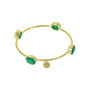 Green Onyx Bracelet Gold Bracelet, thumbnail 1 of 2