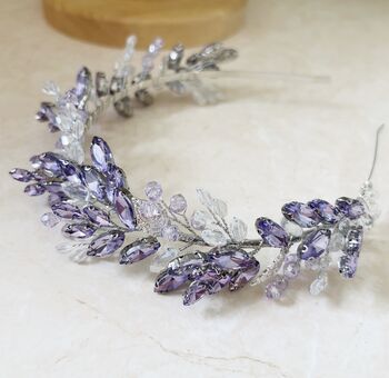 Lilac Bridal Crown, 2 of 5