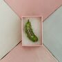 Green Pickle Glitter Resin Brooch / Gift For Pickle Lovers / Gherkin Inspired Jewellery / Dill Pickle Brooch, thumbnail 6 of 6