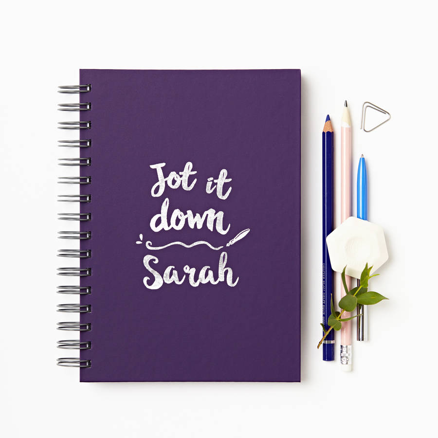 Personalised 'Jot It Down' Foiled Notebook By Martha Brook ...