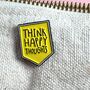 Think Happy Thoughts Enamel Pin Badge, thumbnail 3 of 4