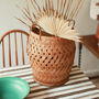 Small And Large Wooden Woven Basket Set, thumbnail 3 of 6