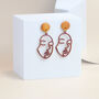 Abstract, Artsy Drop Earrings Gold Plated, thumbnail 5 of 8