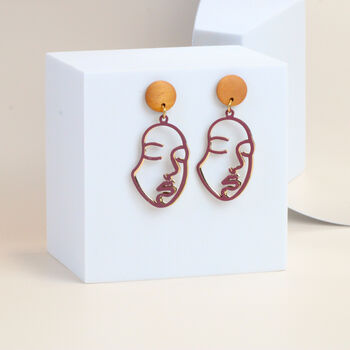 Abstract, Artsy Drop Earrings Gold Plated, 5 of 8