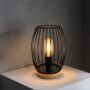 Rugby Shaped Metal Wooden Based Table Lamp, thumbnail 6 of 6