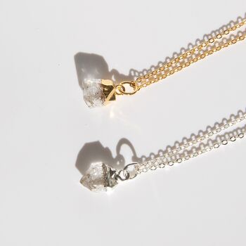 April Birthstone Herkimer Diamond Crystal Necklace, 2 of 5