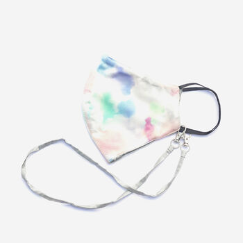 Multicolour Silk Face Mask With Lanyard, 5 of 6