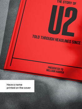 U2 Personalised Gift Music Legend Deluxe Tribute Book, 4 of 8