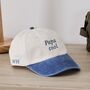 Personalised Ecru And Blue Cool Father's Day Cap, thumbnail 1 of 5