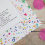 Colourful Confetti Wedding Stationery, thumbnail 4 of 12