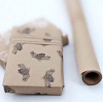 100% Recycled Matt Brown Kraft Wrapping Paper, 2 of 6