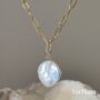 Cultured Freshwater Keshi Pearl Paperclip Necklace, thumbnail 1 of 5