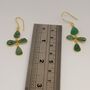 Emerald Gold Earrings, thumbnail 3 of 3