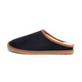 Snug Toes Men's Black Polyester Mule Slippers, thumbnail 3 of 5